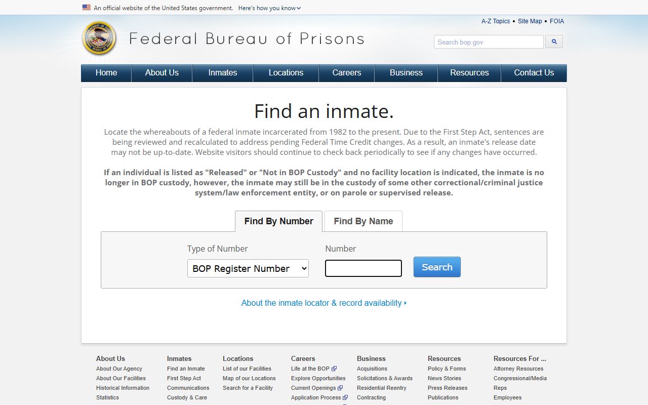Barry County inmate records federal BOP inmate locator